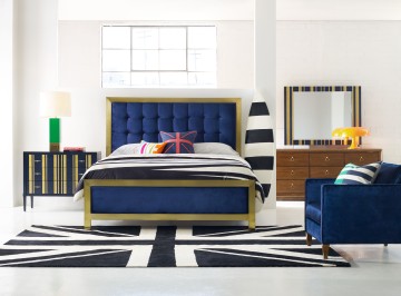 Hooker Cynthia Royal Blue Bed